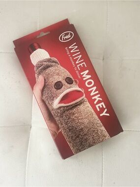 Sock Monkey Wine Monkey Wine Bottle Cover New